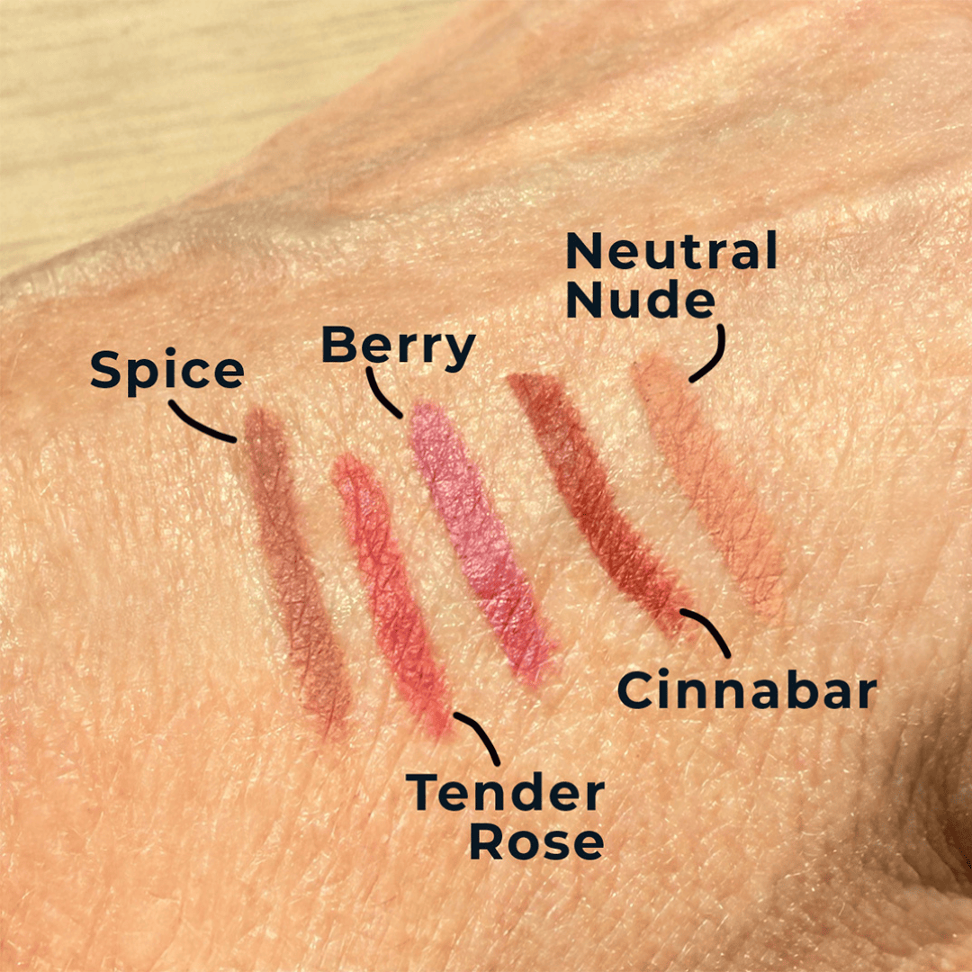 Omiana Natural Cosmetics Lipliner Mineral Lipliner Pencils - No Titanium Dioxide, Mica, & More!